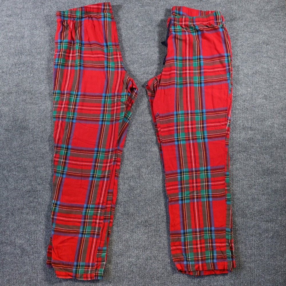 Old Navy Christmas Pajama Pants Pjs Plaid Flannel Family Twins Set His Hers Sz L
